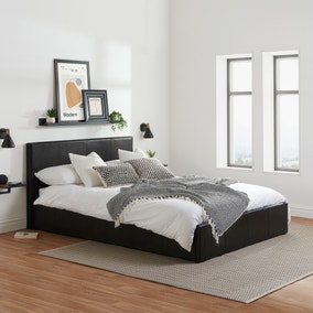 Berlin Ottoman Bed Frame, Faux Leather