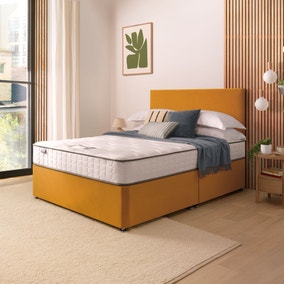 Silentnight Divan Bed With Velvet Paris Headboard